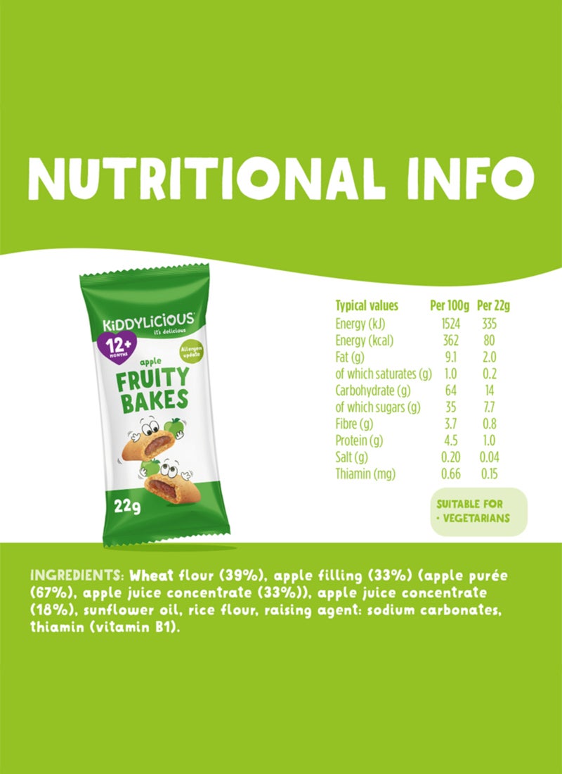 Kiddylicious Delicious Apple Fruity Baked Snack For Kids 6 x 22g - Image 3